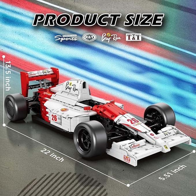 Reobrix F1 Cars Building Sets for Adults Technical MP4 Formula 1 Racing Car Model Kits 1:8 Scale Race Car Model Display for Home Office Decor Collectible Gifts for Adult F1 Fans (2800PCS)