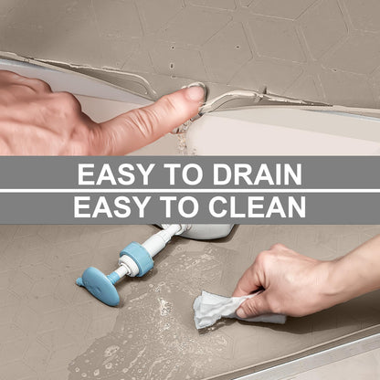 CANIVI Under Sink Mat, 34" x 22" Waterproof Silicone Under Sink Tray for Kitchen & Laundry Cabinets, Kitchen Cabinet Shelf Protector, Up to 3.3 Gallons Liquid, Fits 36 inch Standard Cabinet(Grey)
