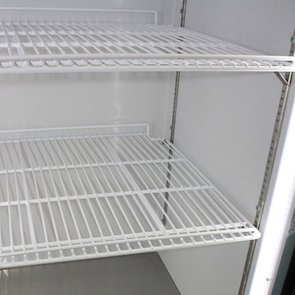 DUURA 54" Commercial Freezer 2 Door Reach-in Stainless Steel Freezer with Top Mounted Condenser for Restaurant, Bar, Shop, 49 Cu.Ft., Silver