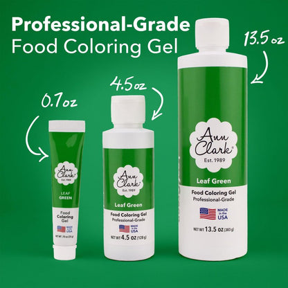 Ann Clark Leaf Green Food Coloring Gel Large 4.5 oz Professional Grade Made in USA