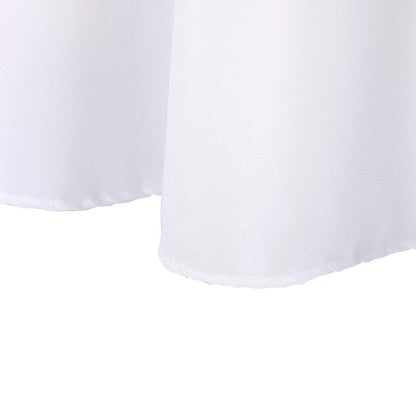 Ascoza 2pack 90x90 Inch White Square in Polyester Fabric Tablecloth for Wedding,Banquet,Restaurant and Parties