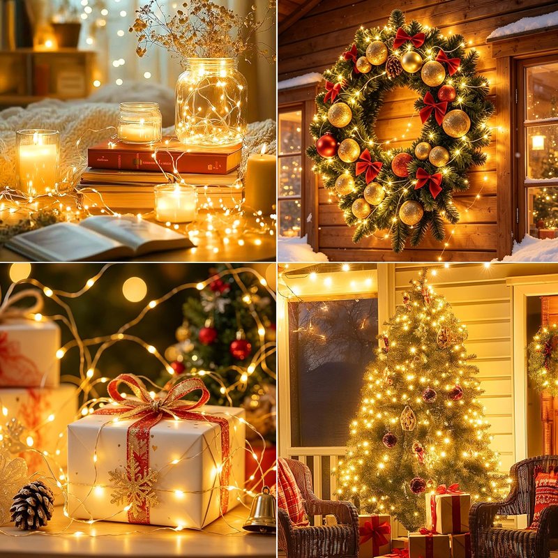 12Pack Fairy Lights Battery Operated, 7ft 20 LED 3 Modes Speed Twinkle Mini String Lights Waterproof Silver Wire Firefly Starry Lights for Mason Jars Wedding Party Christmas Decorations