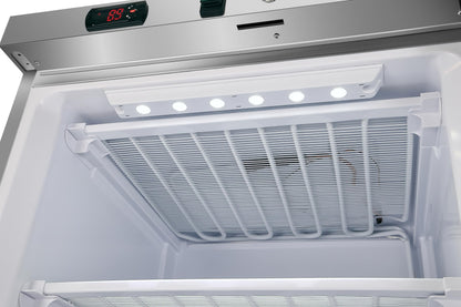 KoolMore 12 Cu. ft. Commercial Freezer with Glass Door in Stainless Steel - Manual Defrost (KM-FMD12SGD)
