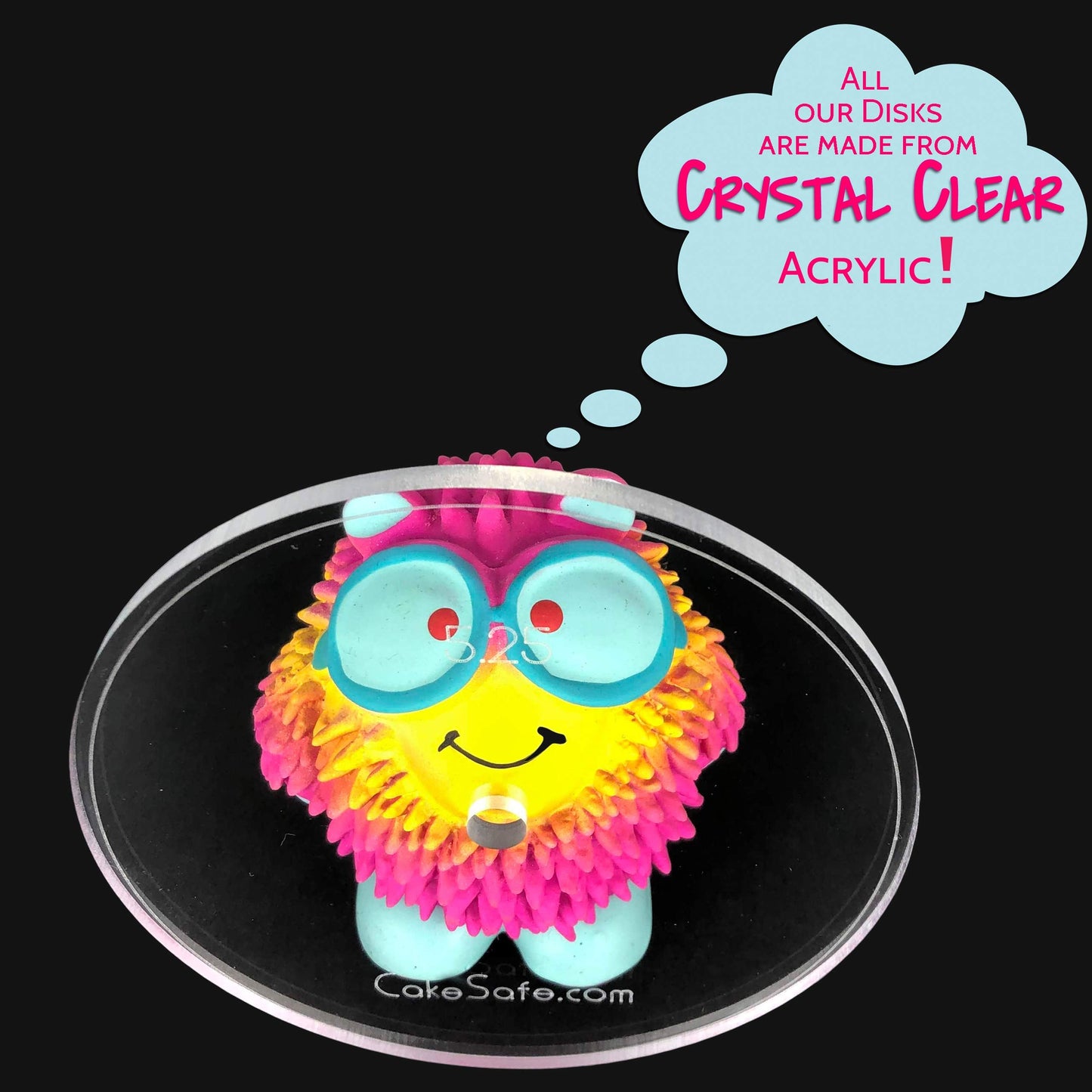 CAKESAFE – 2-9.5” Clear ¼” Acrylic Disks – Perfect Icing Tool to Smooth the Buttercream on Your Cakes