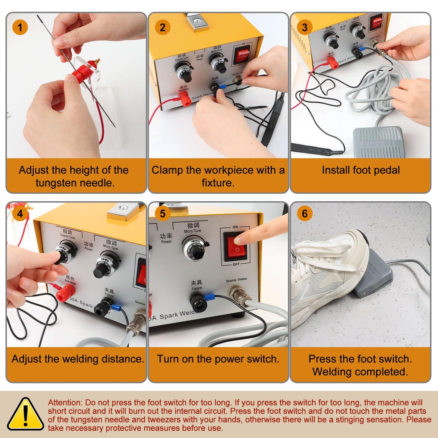 Jewelry Spot Welding Machine,30A Jewelry Soldering Welding Processing Tool,Professional Gold Silver Spot Welder, Electric Pulse Welding Tool for Welding Jewelry