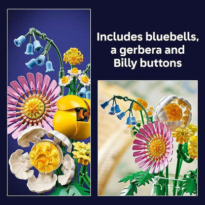 LEGO Botanicals Petite Sunny Bouquet Building Toy - DIY Floral Arrangement for Girls &amp Boys Ages 9+ - Gift for Birthdays - Bedroom Desk Home Decor - 10347
