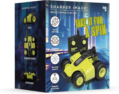 Sharper Image® Slideways Racer – Drifting Stunt RC Car with Rechargeable Battery 3 Driving Modes 90-Degree Wheel Rotation LED Lights 2.4 GHz Remote Control High-Speed RC Stunt Car Toy for Ages 6+