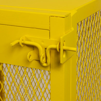 Jamco CW330YPQA Vertical Storage Cylinder Cabinet for Storing Forklift Propane Gas Tanks, 4 Cylinder Capacity, 14-Gauge Steel, 33" x 34" x 40", Yellow
