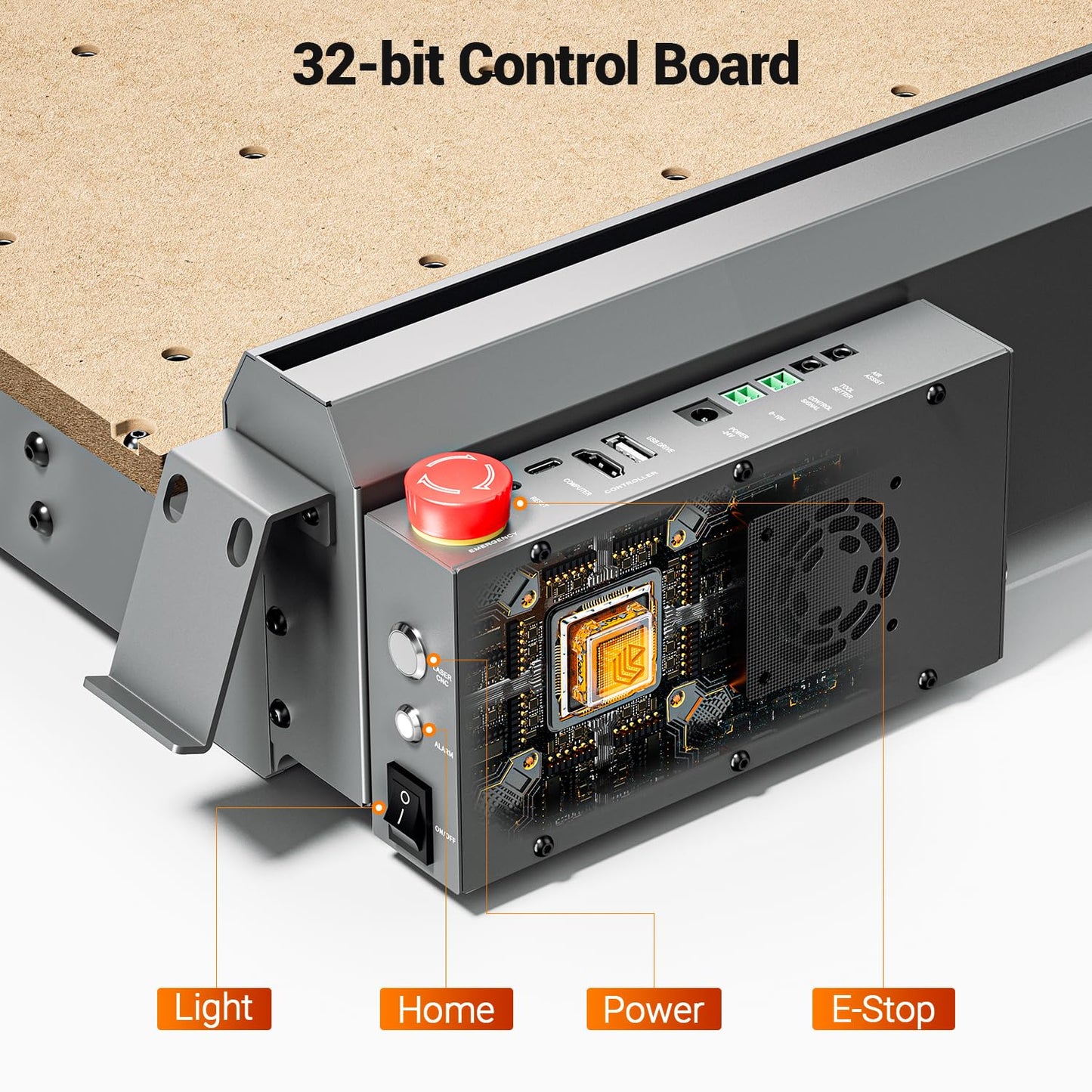 Artsian 01 CNC Router Machine 12000 RPM 300W GRBL Control 3-Axis Engraving 0.1mm Accuracy Spindle Laser Mode Switch Industrial Workrange 16.53''x16.53''x3.54'' Engraver 98% Pre-Assembled