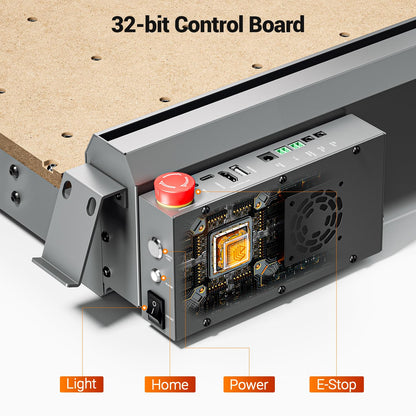 Artsian 01 CNC Router Machine 12000 RPM 300W GRBL Control 3-Axis Engraving 0.1mm Accuracy Spindle Laser Mode Switch Industrial Workrange 16.53''x16.53''x3.54'' Engraver 98% Pre-Assembled