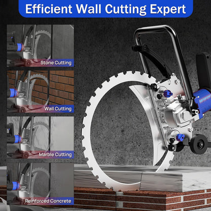 Bonxrdun Electric Concrete Saw, 9000W 110V 400MM Diamond Grain Blade, Ring Concrete Saw Cutter, for Construction Site, Road Repair, Municipal Engineering & Concrete Slab
