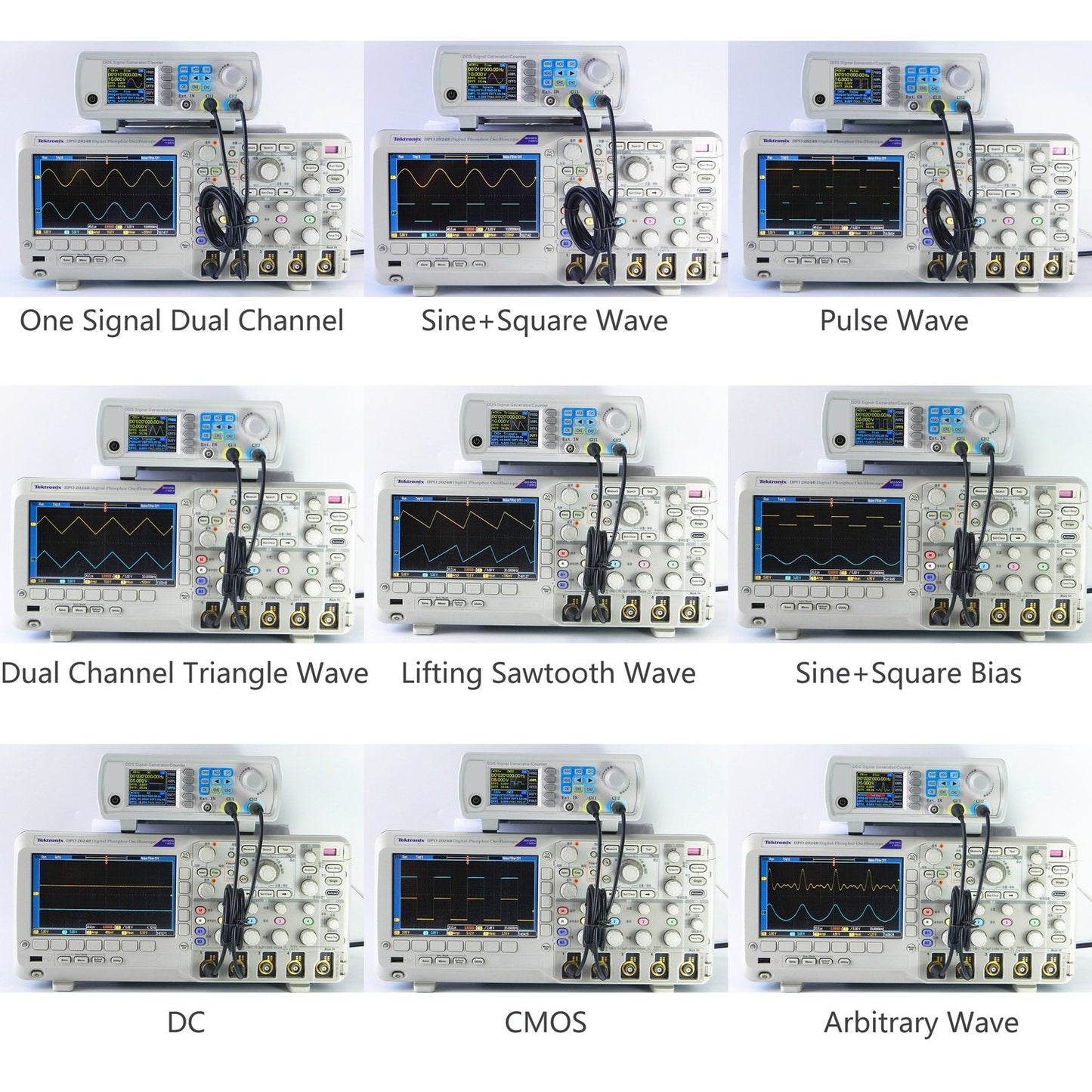 Koolertron Upgraded 15MHz DDS Signal Generator Counter,High Precision Dual-Channel Arbitrary Waveform Function Generator Frequency Meter 200MSa/s (15MHz)