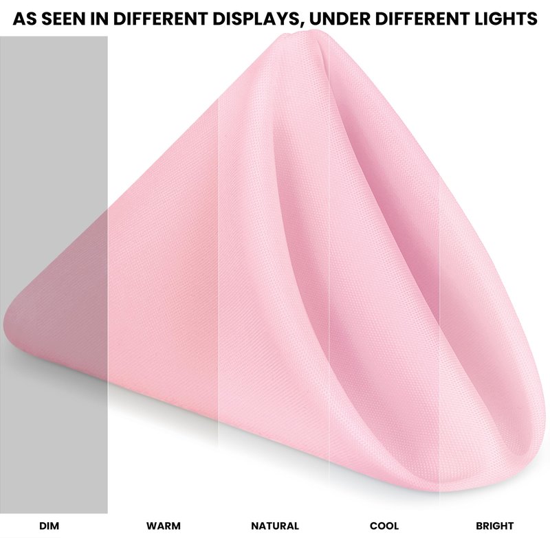Utopia Home Pink Cloth Napkins (12 Pack, 17x17 Inches), Ideal Dinner Napkins for Party, Wedding and Lunch/Dinner