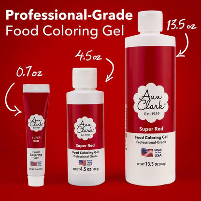 Ann Clark Super Red Food Coloring Gel Large 4.5 oz Professional Grade Made in USA