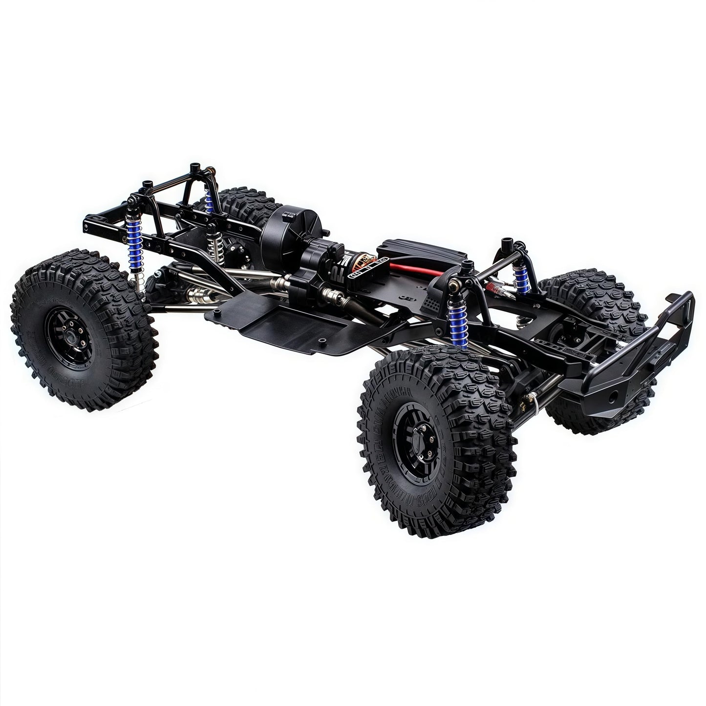 AMK 313mm Assembled RC Chassis with Wheels, Frame Kit for 1/10 RC Crawler SCX10 SCX10 II 90046 90047, Metal Chassis for DIY Upgrade