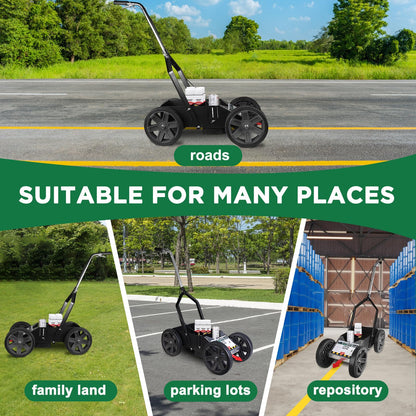 Lbraxyi High-Performance Striping Line Marking Machine, Athletic Field Striping Machine, Parking Lot Striping Machine, Soccer Field Striping Machine, Work with Inverted Striping Spray Paint, Black