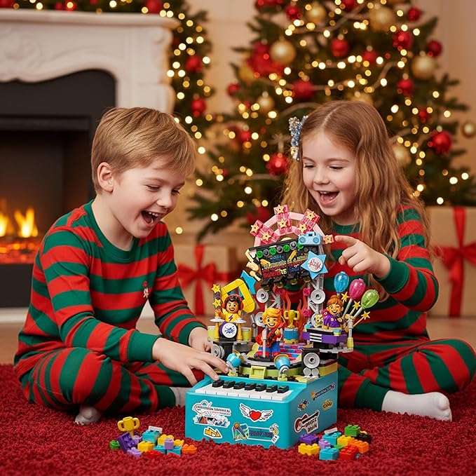 STEM Piano Music Building Block Set with Light &amp Sound Real Playable Building Toys for Kids Ages 6+ Birthday Gift &amp Room Décor DIY Creative Toys for Kids &amp Adults