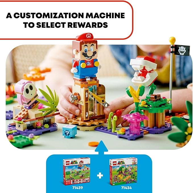 LEGO Super Mario Soda Jungle Maker Set Customizable Nintendo Birthday Gift Mario Playset for Kids Pink Shy Guy and a Wiggler Jungle Toys for Boys Girls and Any Gamers Ages 7 and Up 71434