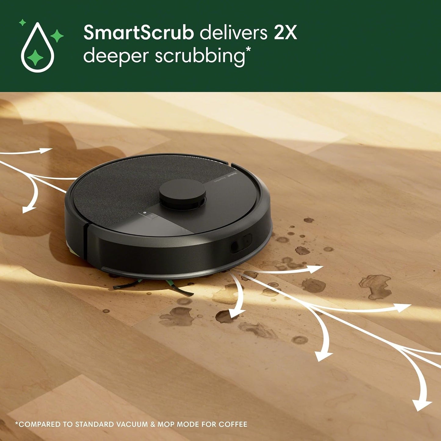 iRobot Roomba 105 Combo Robot Vacuum & Mop - Easy to use, Intense Power-Lifting Suction, LiDAR Navigation, Multiple Cleaning Modes, Avoids Mopping Carpets, Self-Charging