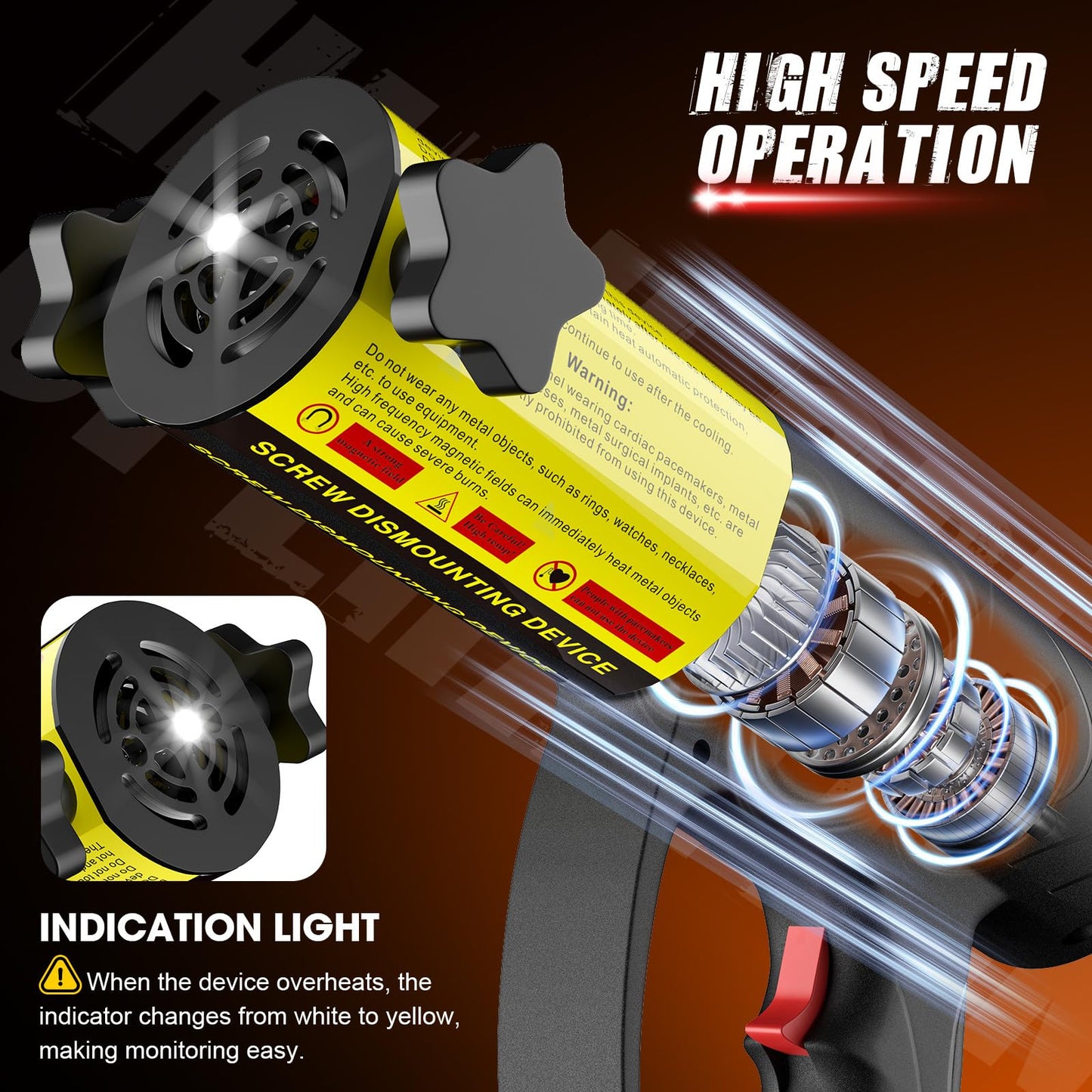 Induction Heater Bolt Removal, 1500W 110V Magnetic Induction Heater Kit with 4 Coils, Hand Held Heater for Rusty Screw Removing, Automotive Heat Induction Tool (4 Coils, Aluminum Box)