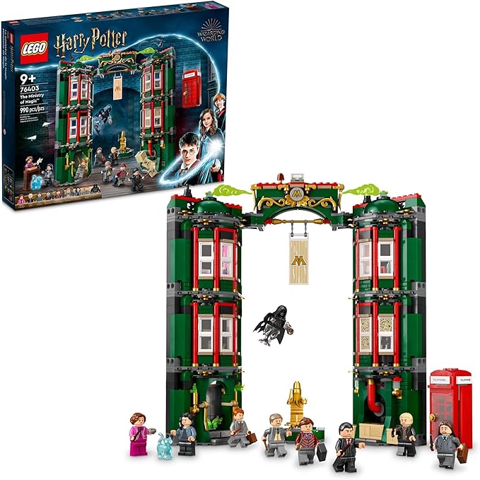 LEGO Harry Potter The Ministry of Magic 76403 Modular Model Building Toy with 12 Minifigures and Transformation Feature Collectible Wizarding World Gifts