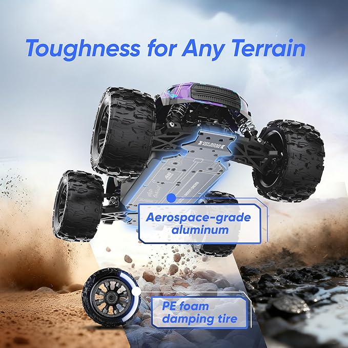 1/14 Brushless RC Cars for AdultsFast 50mph Electric Off-Road RC Monster Truck4WD High Speed 4X4 All Terrain Remote Control Car with 25W Fast ChargerWaterproof RC Truck with 3S Battery ﻿﻿