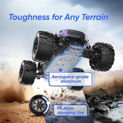 1/14 Brushless RC Cars for AdultsFast 50mph Electric Off-Road RC Monster Truck4WD High Speed 4X4 All Terrain Remote Control Car with 25W Fast ChargerWaterproof RC Truck with 3S Battery ﻿﻿