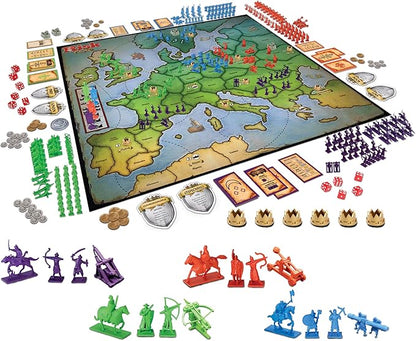 Risk Europe by Winning Moves Games USA a Medieval Conquest of Europe Complete with Siege Weapons Archers and Much More for 2 to 4 Players Ages 14+ (1232)