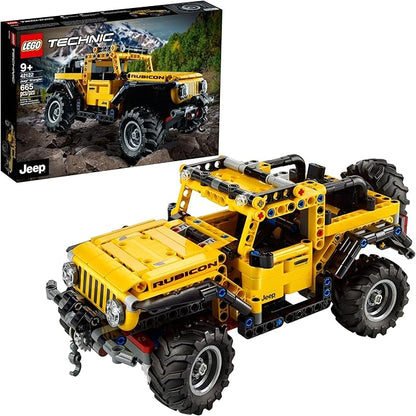LEGO Technic Jeep Wrangler 4x4 Toy Car 42122 Model Building Kit - All Terrain Off Roader SUV Set Authentic and Functional Design STEM Birthday Gift Idea for Kids Boys and Girls Ages 9+