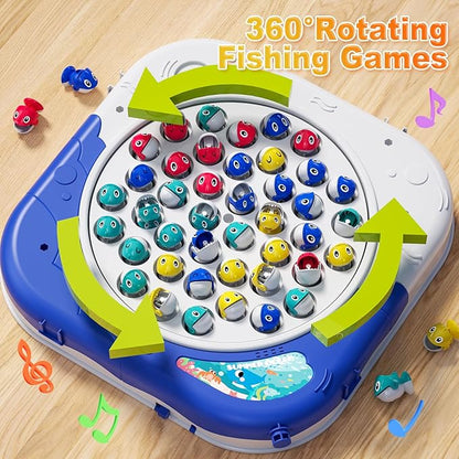 Magnetic Fishing Game for Kids Toddlers Ages 1-3 3-5 5-7 Fish Toy Board Game for Toddlers 1 2 3 4 5 6 7 8 Years Old Fishing Table Toys Birthday Gifts