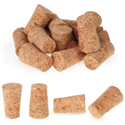 16 Pack Soft Wood Corks Tapered Cork Wooden Beer Bottle Stopper Replacement Leakproof Wine Bottle Corks for Wine Making Craft, 0.67 x 0.87 x 1.38 Inch