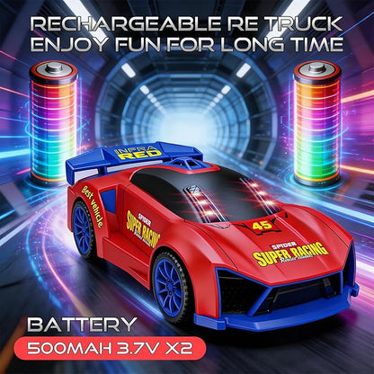 3 IN 1 Remote Control Car with Infrared Gun 1: 24 Parent-Child Drift RC Car 2.4GHz Stunt Toys with Shooting Game 2 Rechargeable Charge Battery Birthday Gifts for Kids Boys Girls Age 6-12 (Red)