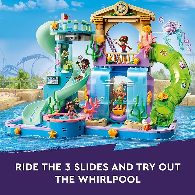 LEGO Friends Heartlake City Water Park Building Toy - Pretend Play Toy Figures &amp Playsets for Girls &amp Boys Ages 8+ Years - Gift for Kids W/Mini-Dolls - 42630