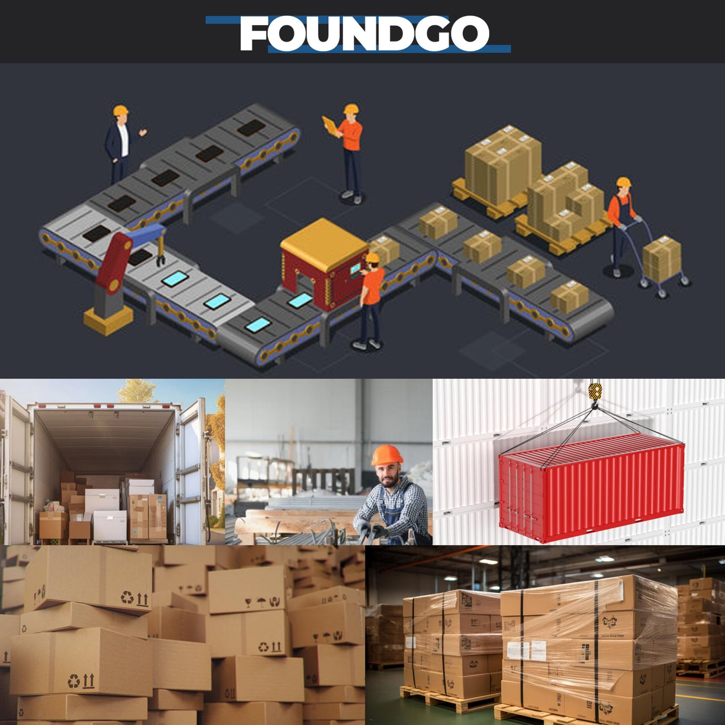 FoundGo Electric Strapping Machine with LCD Screen&PET Banding Strapping Kit for Heavy Duty Tough Pallet Packaging