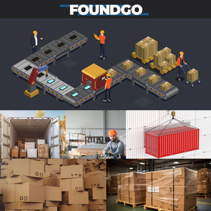 FoundGo Electric Strapping Machine with LCD Screen&PET Banding Strapping Kit for Heavy Duty Tough Pallet Packaging