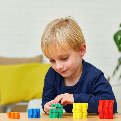 Plus Plus - Learn to Build Big Activity Set 130 Pieces - Construction Building Stem Toy Large Puzzle Blocks for Toddlers and Preschool