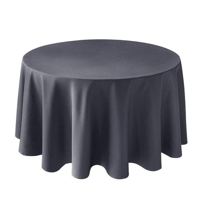 Biscaynebay Textured Fabric Round Tablecloths 108", Light Blue Water Resistant Table Cloth Circle Folding Table Covers Linen for Dining, Kitchen, Wedding, Parties etc. Machine Washable