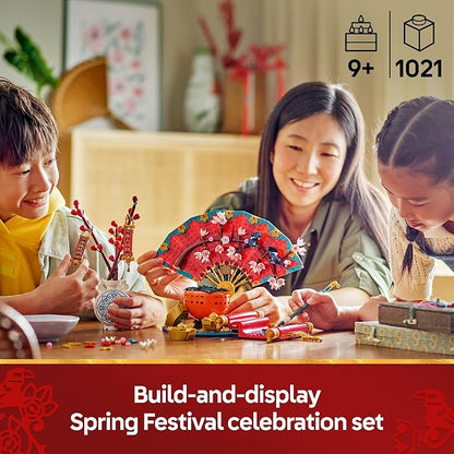 LEGO Spring Festival Good Fortune - Learning and Educational Building Toy - Chinese Festival Toy for Kids Boys and Girls Ages 9+ - Cultural Gift for Display and Decor - 80117
