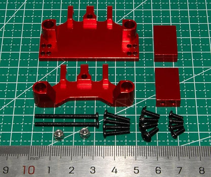 Pull Rod Mount Seat Servo Mount Compatible with MN 1/12 MN128 Upgrade MN86 MN86S MN86K MN86KS G500 Rc Car Aluminum Alloy Bracket Part Replace(Red)