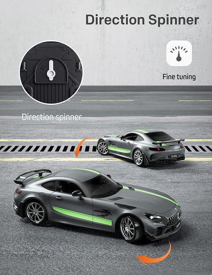 MIEBELY Remote Control Car Mercedes Benz 1/12 Scale Official Authorized GT R Pro Rc Cars 7.4V 900mAh Rechargeable Battery 2.4Ghz Rc Drift Cars W/LED Toy Car Birthday Gift for Boys Kids Adults Age 6+