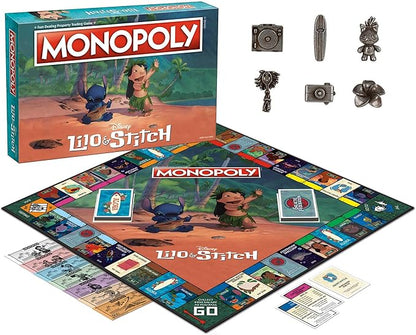 Monopoly: Disney Lilo &amp Stitch | Buy Sell Trade Characters from Disney’s Animated Film | Classic Monopoly Game | Officially-Licensed Lilo and Stitch Merchandise 2-6 Players