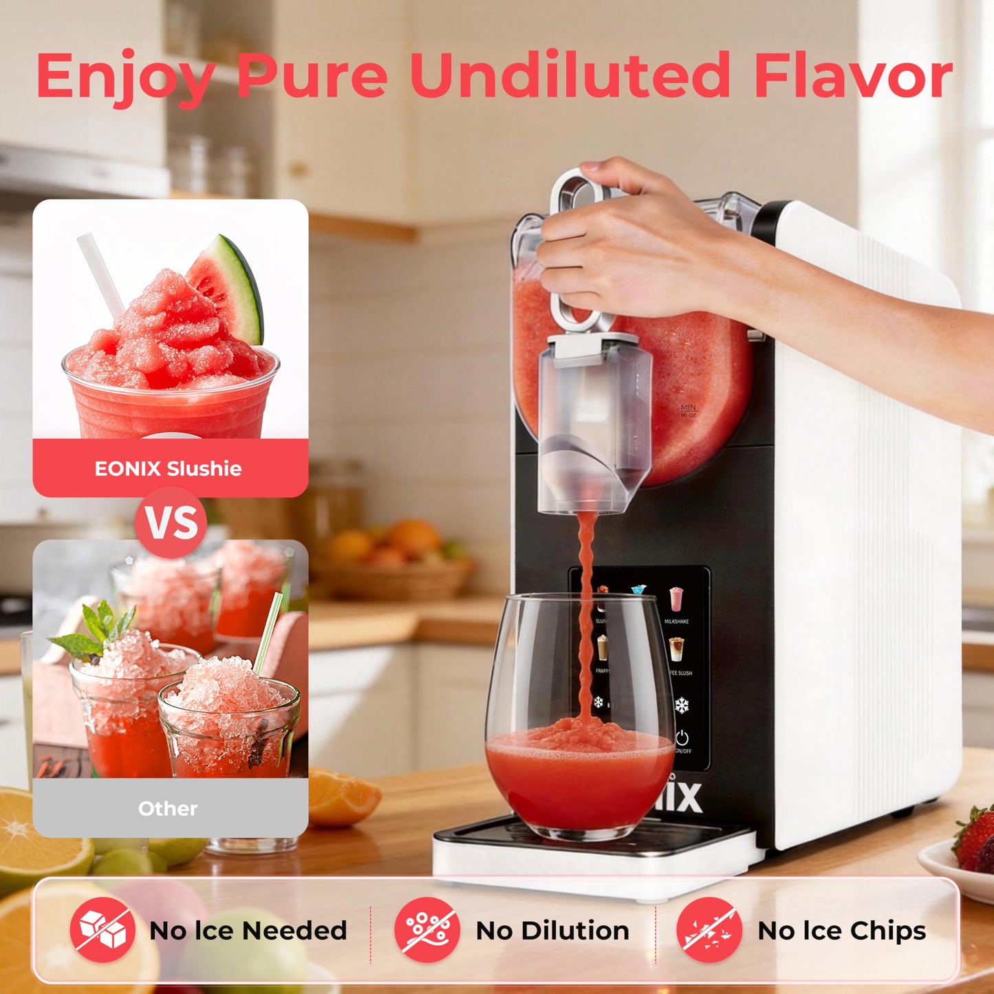 Slushie Machine No Ice Needed,64OZ Slushy Machine for Home with Auto-Clean Function,Commercial Frozen Drink Maker,6 Pre-Set Programs,LED Display,Frozen Margaritas,Frappés,Milkshake ﻿