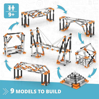 Engino- STEM Toys Structures Buildings &amp Bridges Building Toys for Kids 9+ STEM Projects Creative Engineering Kit Gifts for Boys &amp Girls (9 Model Options)