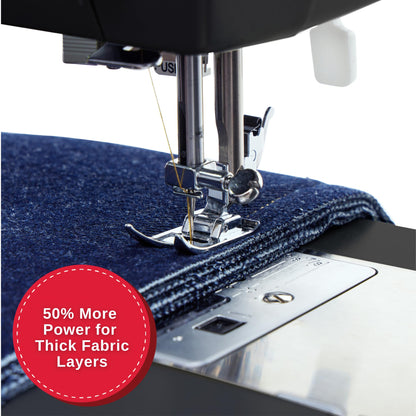 SINGER® Heavy Duty 4432 (Black) High Speed Sewing Machine +Accessory Kit | 32 Built-In Stitches Deliver 110 Stitch Applications | 50% More Power for Thick Fabrics, 1100 Stitches/Min, 1-Step Buttonhole