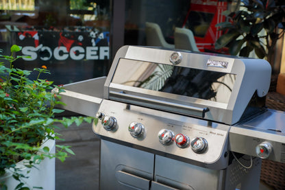 Monument Grills Mesa Series, 4+1 Outdoor Barbecue Stainless Steel Propane Gas Grill, 4 Burners & 1 Side Burner 62,000 BTU Patio Garden Barbecue Grill with Knob Controls, Mesa415BZ