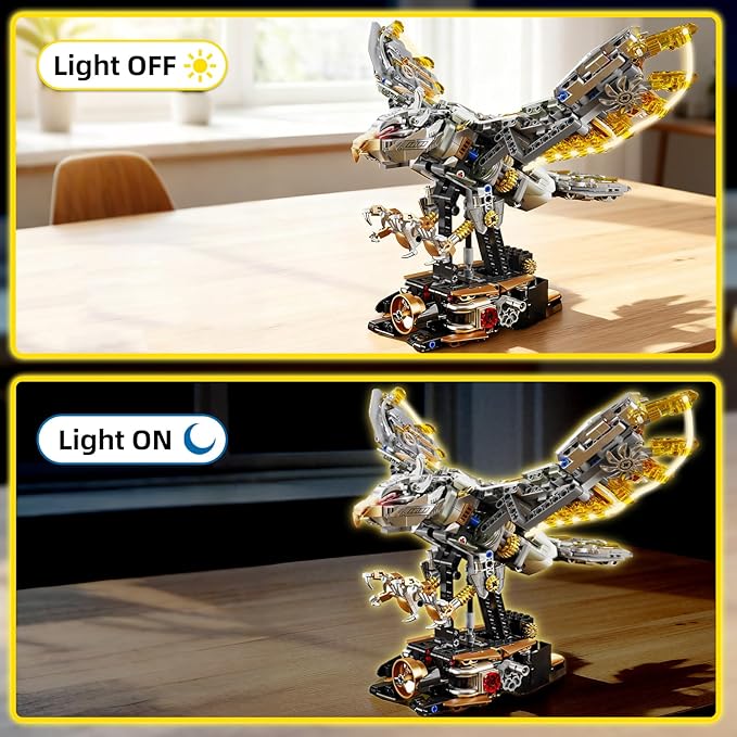 Mechanical Eagle Building Sets Compatible with Lego Birds Animal Collection Toy Home or Office Decor for Adults STEM Building Gift for Teens Boys and Girls 8-14 (1168PCS)