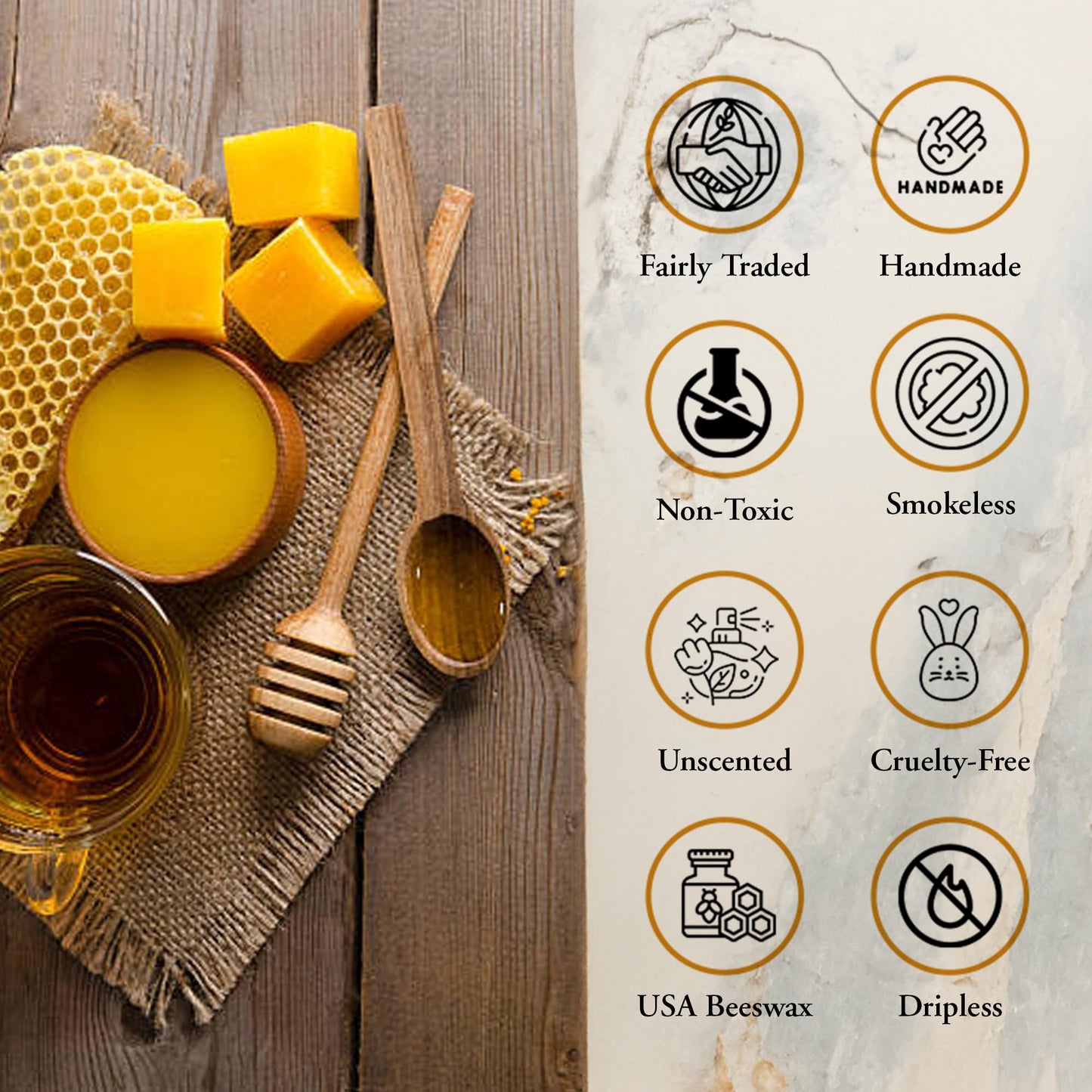 Bee The Light 100% Pure Beeswax Taper Candles - Hanukkah, Birthday or Orthodox, All-Natural Handmade Dipped Smokeless Unscented 8.5 inches (12 Pack) Ivory White