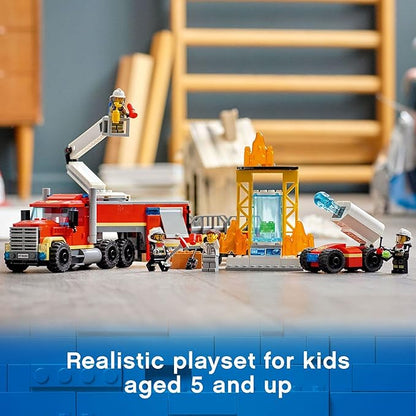 LEGO City Fire Command Unit 60282 Building Kit Fun Firefighter Toy Building Set for Kids New 2021 (380 Pieces)