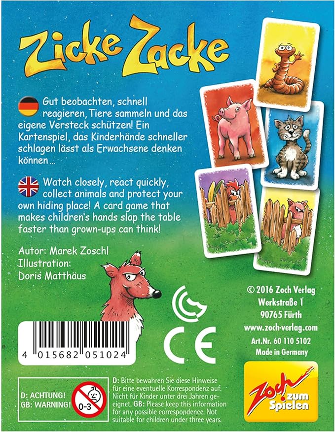 Zoch 601105102 Zicke Zacke Kartenspiel Game