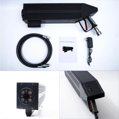 HTMTTTMTH Stage LED CO2 Jet Machine Handheld Stage Effect Smoke Machine CO2 Fog Machine with RGB Lights Cannon for Nightclub Wedding Party Dj Concert Live Party Stage Special Effect